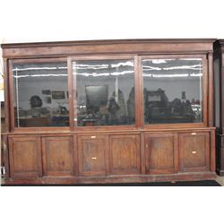 GREAT STORE STORAGE AND DISPLAY UNIT IN WALNUT - 104" LONG X 95" HIGH