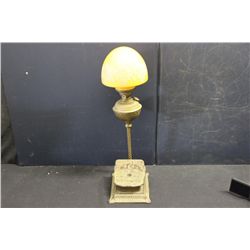 GREAT BARNES & SMITH CO. CIGAR CUTTER W/ OIL LAMP - MINT - 20" TALL - BINGHAMTON, N.Y.