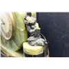 Image 3 : GREAT DECO ALABASTER & MARBLE CLOCK - WORKS PERFECT