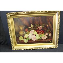 LOVELY OIL ON BOARD - GREAT FRAME - 30"X 24"