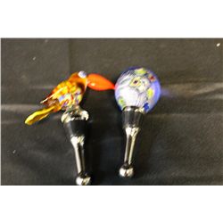 2 BOTTLE STOPPERS - MURANO - 4"