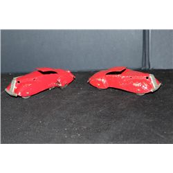 2 METAL CARS - 1 KEY WIND - NO NAME