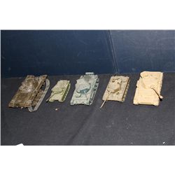 5 PLASTIC TANK MODELS - 1 MONEY