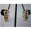 Image 1 : 38.00 CTW CITRINE EARRING .925 STERLING SILVER