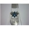 Image 1 : 18.00 CTW BLUE TOPAZ RING .925 STERLING SILVER