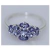 Image 1 : 12.47 CTW TANZANITE RING .925 STERLING SILVER