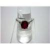 Image 1 : NATURAL 14.75 CTW RUBY RING .925 STERLING SILVER