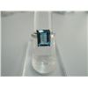 Image 1 : 16.00 CTW BLUE TOPAZ RING .925 STERLING SILVER