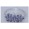 Image 1 : 14.82 CTW TANZANITE RING .925 STERLING SILVER