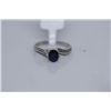 Image 1 : 12.19 CTW SAPPHIRE AND DIAMOND RING .925 STERLING SILVE