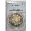Image 1 : 1889S  Morgan $   PCGS65  RARE RARE  GS =$1800