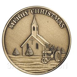 Christmas 2009 Bronze Round X-5 Merry Christmas (with o