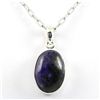 Image 1 : 15.ctw Sugilite Gemstone in Silver Pendant