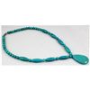 Image 2 : Natural 372.40ctw Turquoise Sterling Silver Necklace