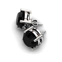 Black Diamond 8.00ctw Earring 14kt White Gold