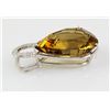 Image 2 : 25.57CTW Big Stone Yellow Topaz Silver Pendant
