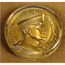 4  GLASS GENERAL JOHN J. PERSHING 1917 MEDALLION