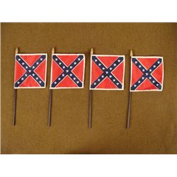 FIVE VINTAGE CONFEDERATE FLAGS