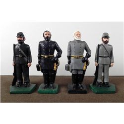 4 CAST IRON CIVIL WAR FIGURES ROBERT E LEE