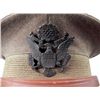 Image 2 : WWII Olive Canvas United States Army Officer Cap