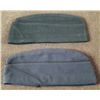 Image 2 : 2) WWII Dark Green Wool Army Side Cap Hats