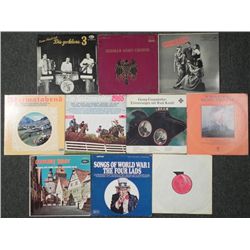 TEN VINTAGE LP's-MOSTLY GERMAN, WWII, WWI