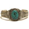 Image 1 : Old Pawn Navajo Spider Web Turquoise Sterling Silver Cuff Bracelet - Eugene Hale