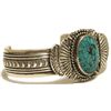 Image 2 : Old Pawn Navajo Spider Web Turquoise Sterling Silver Cuff Bracelet - Eugene Hale