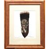 Image 1 : Navajo Prowling Wolf Feather Painting - Donovan Begay