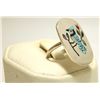 Image 2 : Zuni Multi-Stone Inlay Blue Jay Sterling Silver Women's Ring - Sanford C Edaakie