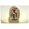 Image 1 : Zuni Multi-Stone Inlay Macaw Sterling Silver Women's Ring - Sanford C Edaakie