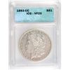 Image 1 : 1893-CC MORGAN SILVER DOLLAR ICG VF25 NICE!