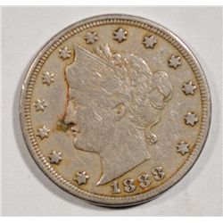 1888 LIBERTY NICKEL VF-XF SMALL OBV. SPOT