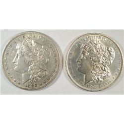 1883O  AU 1883S  XF  Morgan $