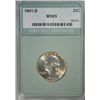 Image 1 : 1941-D WASHINGTON QUARTER NTC MS65 NICE
