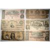 Image 1 : CURRENCY LOT: 8pc, 1874 10c NOTE, SILVER CERT. and SEVERAL CONFEDERATE NOTES