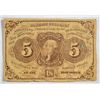 Image 1 : 1st issue 5 cent Washington fractional currency straight edge w/monogram