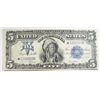 Image 1 : 1899   $5  INDIAN CHIEF  AND A STAR NOTE silver certificate  XF/AU  RARE RARE