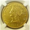 Image 2 : 1852 $10  Gold  NGC AU  clnd