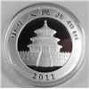 Image 2 : 2011 CHINA ONE OZ .999 SILVER PANDA, SUPERB BU!