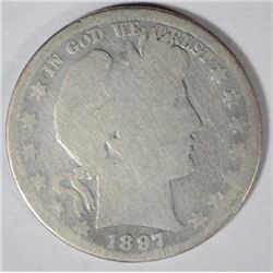 1897O Barber half  typical good obverse but weaker rev GS good = $120