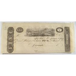 Remainder bearer note payable to JAMES MONROE  XF pinhole
