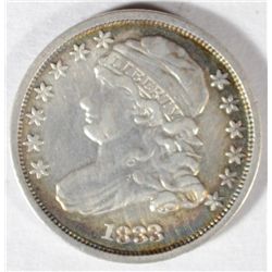 1833 Bust dime XF cleaned