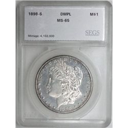 1898-S MORGAN DOLLAR SEGS MS-65 DMPL