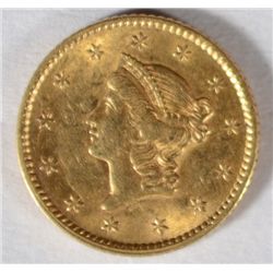 1853 $1 gold  AU