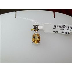 8.00 CTW CITRINE PENDANT .925 STERLING SILVER
