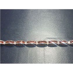 NATURAL 90.25 CTW GARNET BRACELET .925 STERLING SILVER