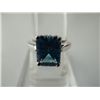 Image 1 : 12.25 CTW BLUE TOPAZ RING .925 STERLING SILVER