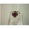 Image 1 : 8.50 CTW RUBY AND DIAMOND RING .925 STERLING SILVER