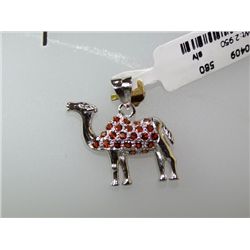 14.75 CTW GARNET PENDANT .925 STERLING SILVER